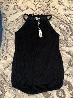 Max Studio Black Halter Neck Tank Top